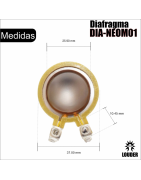 Diafragma Repuesto 1 Pulgada Tweeter Driver Neodimio Ti...
