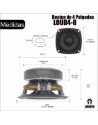 Bocina 4 Pulgadas Profesional  Bafles Line Array 8 Ohms