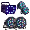 Paquete Luces Dj Led Disco Para Fiestas Maquina De Humo