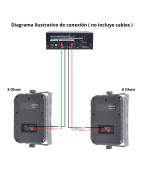 Amplificador + 2 Bocinas Ambientales Exterior Bluetooth...