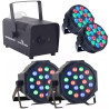 Paquete Luces Disco Dj Led Para Fiestas Maquina De Humo 500w