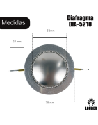Diafragma De Repuesto Para Driver agudo de 52mm