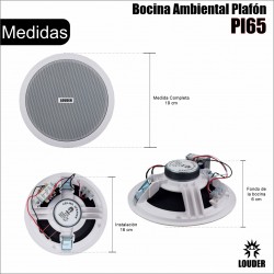 Bocina Plafon Ambientales 6.5 Pulgadas Con Transformador