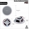 Bocina Plafon Ambientales 6.5 Pulgadas Con Transformador