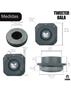Tweeter Bala Grande Titanio Para Dj Diafragma 3 Pulgadas