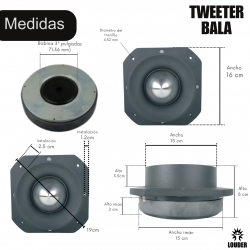 Tweeters Bala Grande Diafragma 3 Pulgadas Titanio Para ...