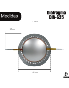 Diafragma Para Driver 44 Mm Sin Base Repuesto  44mm Tit...