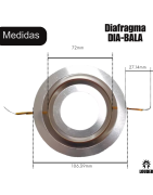 Diafragma Tweeter Bala Titanio Agudos 3 Pulgadas
