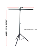 Elevador De Luces T Led Disco Stand Estructura Tripie
