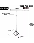 Tripie Soporte Luces T Disco Stand Acero Sonido Estruct...