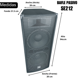 Bafle Bocina 12 Pasivo Concert 2x12 Para Dj O Grupo Pot...