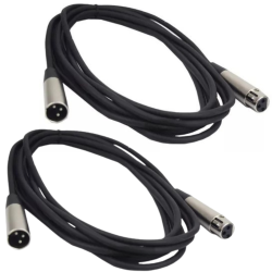 2 Cable 4 Metros Xlr Dmx Jack Canon A Macho Canon Micro...