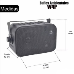 Par Bafles Ambientales Exterior Bocinas Sonido Ambienta...