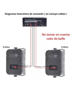 Amplificador + 2 Bocinas Ambientales Exterior Bluetooth...