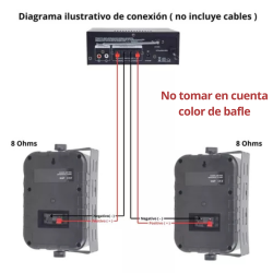 Amplificador + 2 Bocinas Ambientales Exterior Bluetooth...