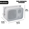 Amplificador + 2 Bocinas Ambientales Exterior Bluetooth...