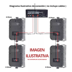 Amplificador Sonido Ambiental 4 Bafles Ambientales Boci...