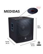 Subwoofer Bajo Bocina De 18 Pulgadas Alta Potencia Pasi...