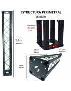 Estructura Perimetral Dj De 1.4 Metros 20x20 Para Iluminacion