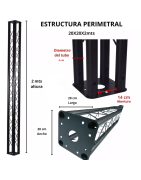 Estructura Perimetral Dj De 2 Metros 20x20 Para Iluminacion