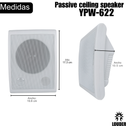 YPW-622 Bocina De Pared Sonorización Ambiental Transformador 100v