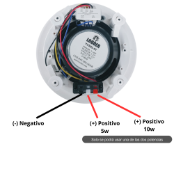 YCS03-5T Par De Bocina Plafon 5.25 PuLG Transformador 100v Ambiental