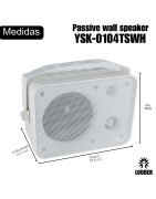 YSK-0104TSWH Bafle 4 Sonido Ambiental Interior Exterior C Transformador