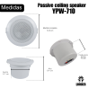 YPW-710 Bocina Plafon 3 Pulgadas Tranformador 70/100 V Ambiental