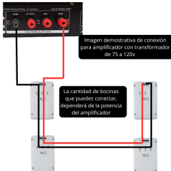 YPW-624 Bocina 5.25 Pulgadas Pared Sonido Ambiental Linea 70/100v
