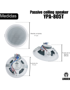 Par de bocinas ambientales para plafón YPA-805T Marca LOUDER