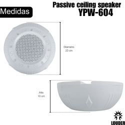 YPW-604 Bocina Plafon Sonido Ambiental Para Techo 6 Pulgadas 100v