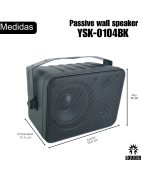 YSK-0104BK Par Bafles Ambientales Sonido Ambiental Bocina Bar Exterior