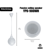YPO-900WH Bocina Techo Linea 70-100v 5 Pulgadas Ambiental Colgante
