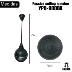 YPO-900BK Bocina Techo Linea 70-100v Colgante 5 Pulgadas Ambiental