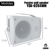 YSK-0204WH Bocina Exterior Interior Bafle Ambiental Sonido Ambiental