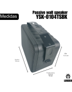 YSK-0104TSBK Par Bafles Transformador Sonido Ambiental Interior Exterior