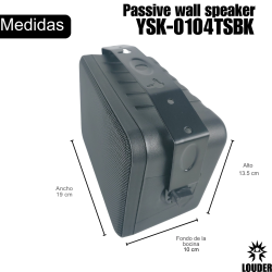 YSK-0104TSBK Par Bafles Transformador Sonido Ambiental Interior Exterior