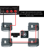 YSK-0104TSBK Par Bafles Transformador Sonido Ambiental Interior Exterior