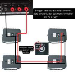 YSK-0104TSBK Par Bafles Transformador Sonido Ambiental Interior Exterior