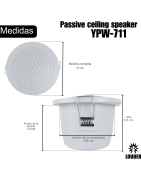 YPW-711 Bocina Plafon Tranformador 100 V 3 Pulgadas Sonido Ambiental
