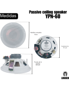BOCINAS YPN-60 Bocina Plafon Dos Vias 6.5 Pulgadas Sonido Ambiental