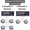 YPN-50 Par Bocinas Plafon Sonido Ambiental Dos Vias 5.25 Pulgadas