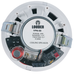 YPN-50 Par Bocinas Plafon Sonido Ambiental Dos Vias 5.25 Pulgadas