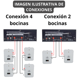 YSK-0104WH Bafle Ambiental Exterior Interior Bocina Sonido Ambiental