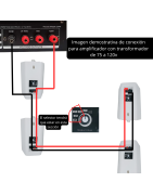 YSK-0204TSWH Par Bafle Sonido Ambiental Interior Exterior C Transformador