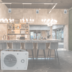 YSK-0204TSWH Par Bafle Sonido Ambiental Interior Exterior C Transformador