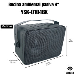 Sonido Ambiental 4 Bafles Ambientales Bocinas Amplifica...