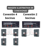 Sonido Ambiental 4 Bafles Ambientales Bocinas Amplifica...