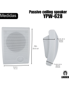 YPW-628 Bocinas Sonido Ambiental 10w/100v De Pared 6 Pulgadas