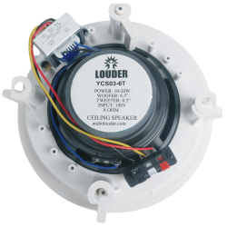 YCS03-6TPar Bocinas C Transformador 100v PlafonAmbiental 6.5 PuLG